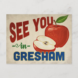 Gresham Oregon Apple - Vintage resor Vykort