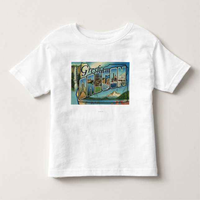 Gresham Oregon - stora brevplatser T-shirt (Framsida)
