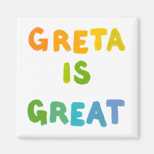 Greta är underbar rolig färgrik känd magnet