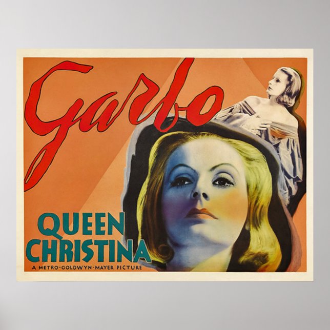 Greta Garbo~John Gilbert~Ian Keith~Queen Christina Poster (Framsidan)