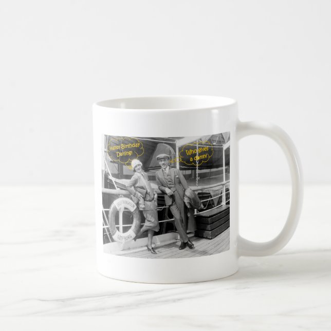 Greta Garbo och Mauritz Stiller 1925 Birthday Kaffemugg (Höger)