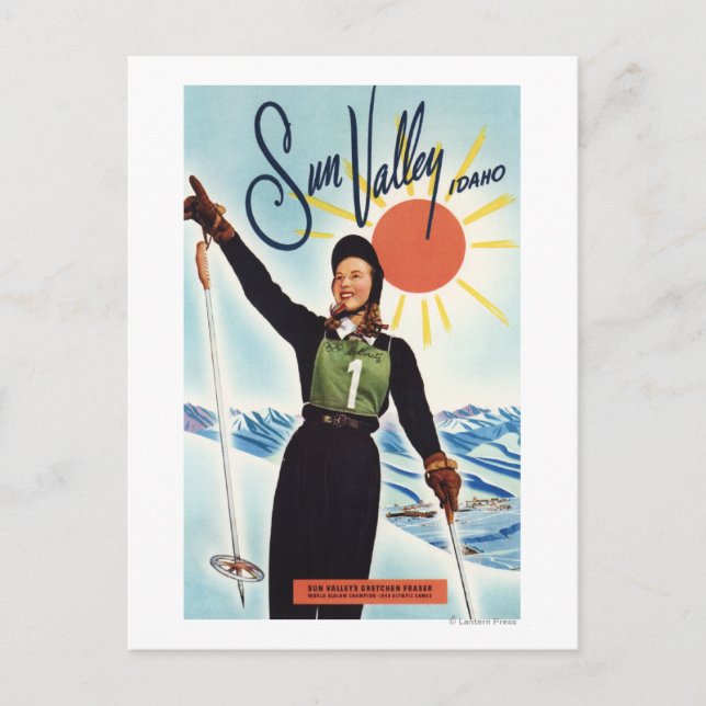 Gretchen Fraser Advertisement Poster Vykort (Framsida)