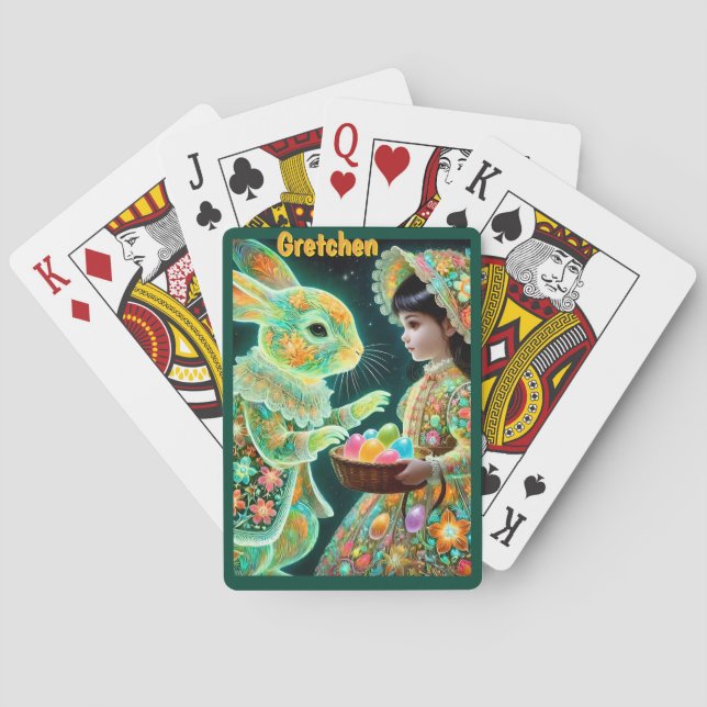 GRETCHEN ~ PÅSKHAR GÅVÄGG ~ CASINOKORT (Baksidan)