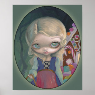 Gretel ART PRINT stort öga lowbrow Hansel Candy Poster