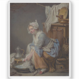 Greuze - Laundress (La Blanchisseuse) Klistermärken