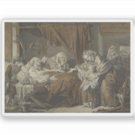Greuze - The Charitable Woman (La Dame de Charité) Klistermärken