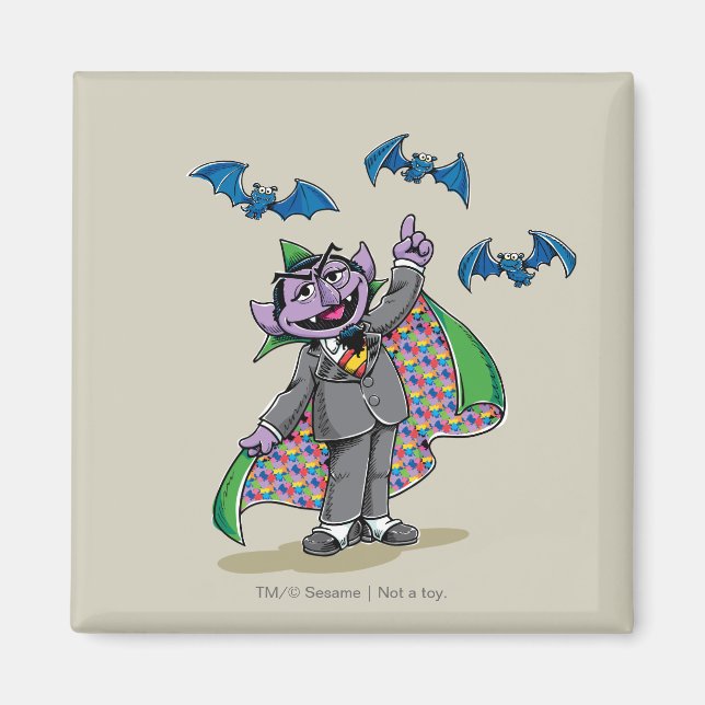 Grev Count von Count i vintageutförande Magnet (Framsidan)