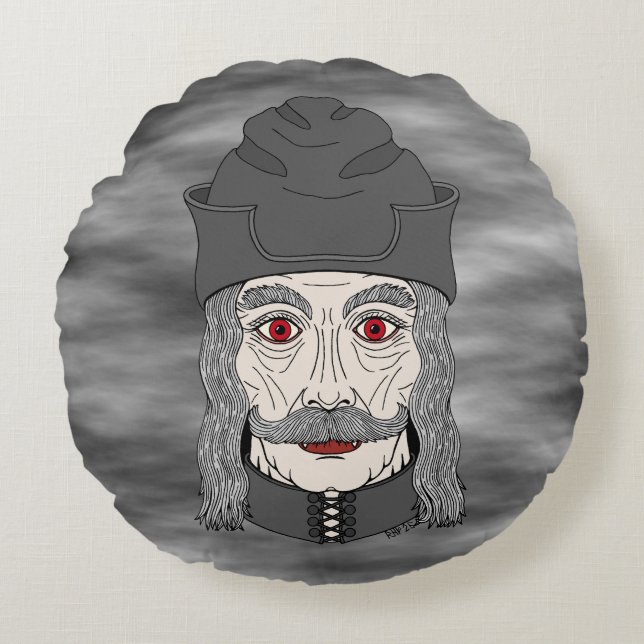 Grev Dracula 2026 Rund Kudde (Framsidan)