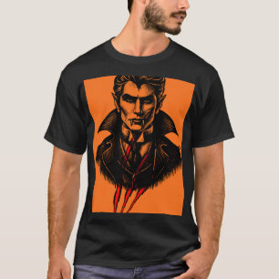 Grev Dracula Vintage Vampyrillustration T Shirt
