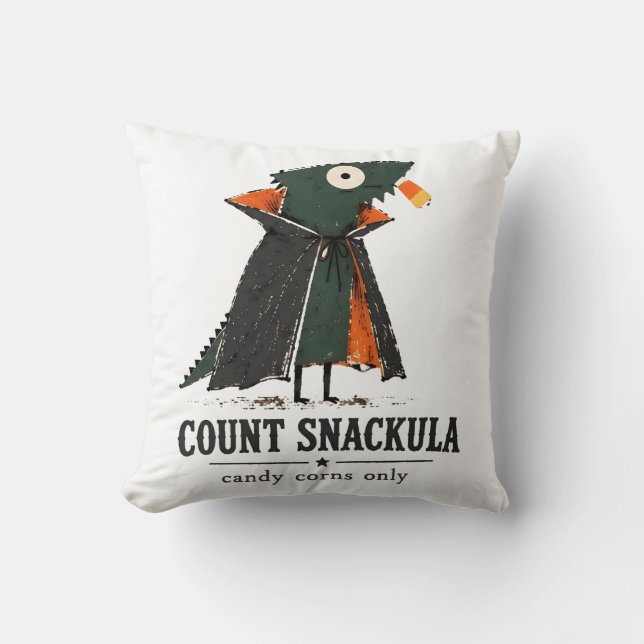 Grev Snackula Skäggagame Konst Kudde (Framsida)
