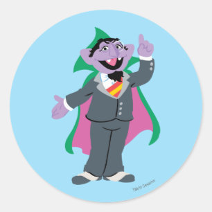 Grev von Count klassisk stil Runt Klistermärke