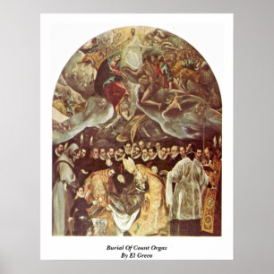 Greve Orgaz, sönderdelad av El Greco Poster
