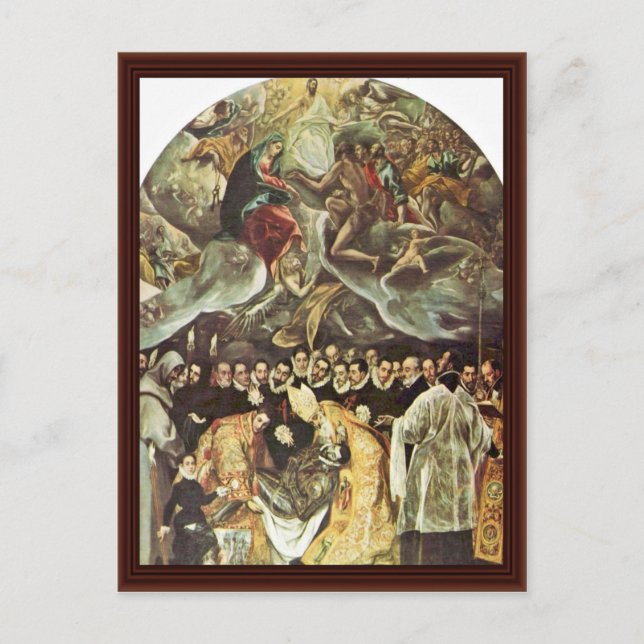 Greve Orgaz, sönderdelning av Greco El Vykort (Framsida)