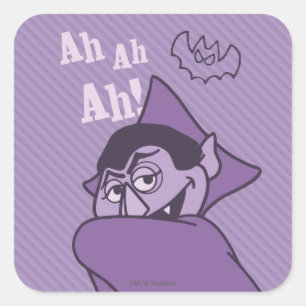 Greve von Count - Ah Ah Ah! Fyrkantigt Klistermärke