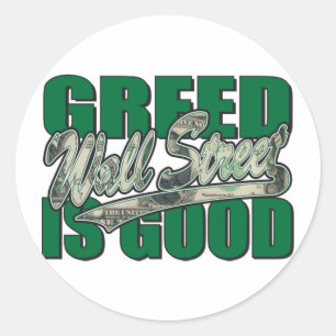 Greven är Bra/Wall street Runt Klistermärke
