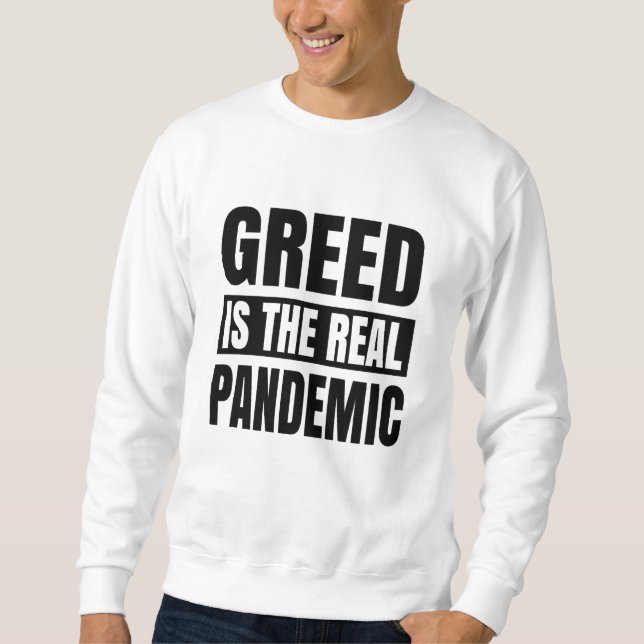 Greven är den verkliga pandemin lång ärmad tröja (Framsida)