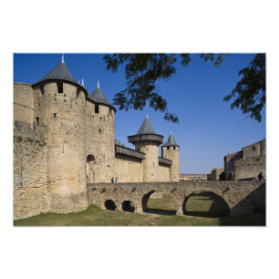 Grevens slott, Carcassonne, Aude, Languedoc, Fototryck