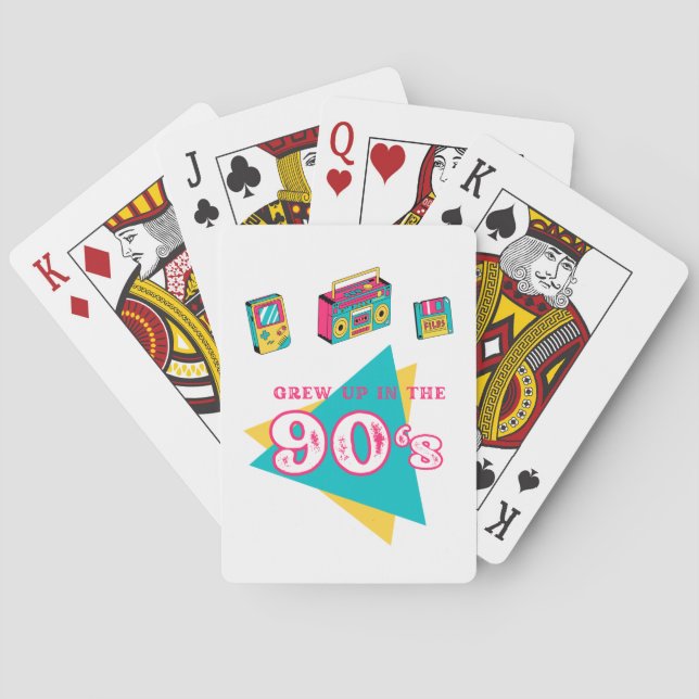 "Grew up in the 90's"-retrografik Casinokort (Baksidan)