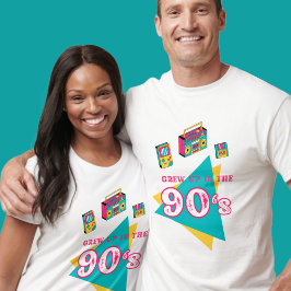 "Grew up in the 90's" retrografisk design T Shirt