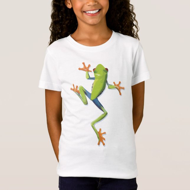 Grey Amphibian Träd-Frog T Shirt (Framsida)