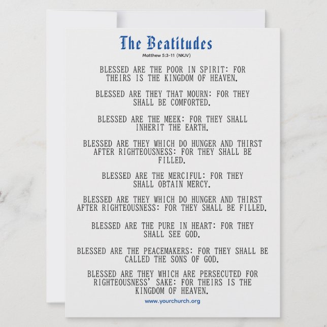 Grey and Blue Beatitudes Inspiration (Framsida)