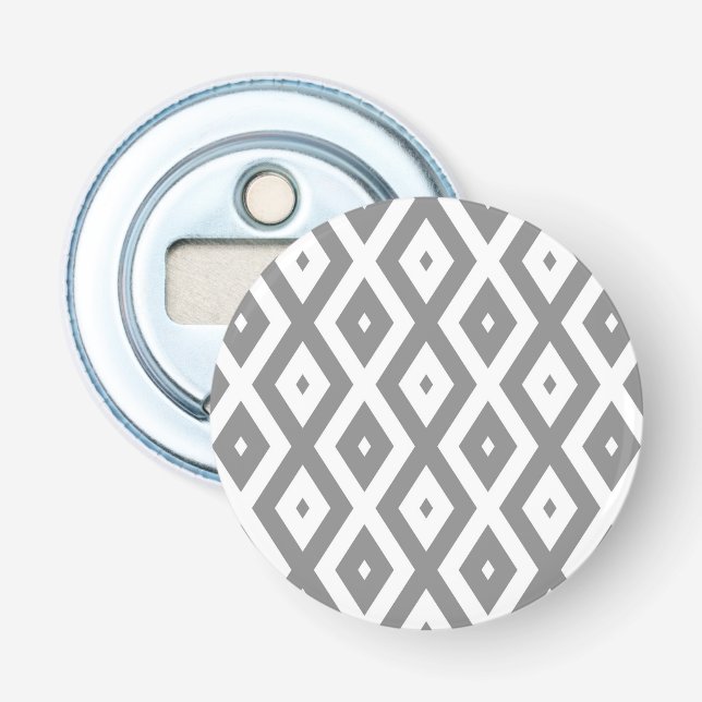 Grey and white diamond pattern flasköppnare (Framsidan)