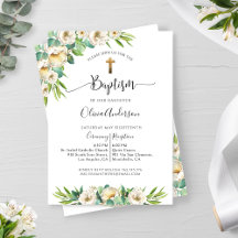 Grey and White, Guld Gult Blommigt Baptism