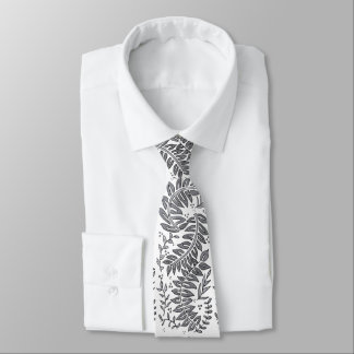 Grey and White Patterned Necktie Slips