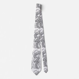 Grey and White Patterned Necktie Slips