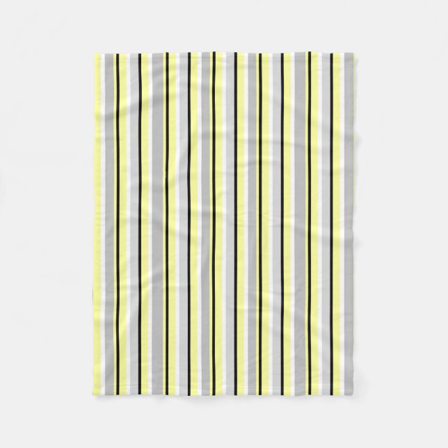 Grey and Yellow Stripes Fleecefilt (Framsidan)
