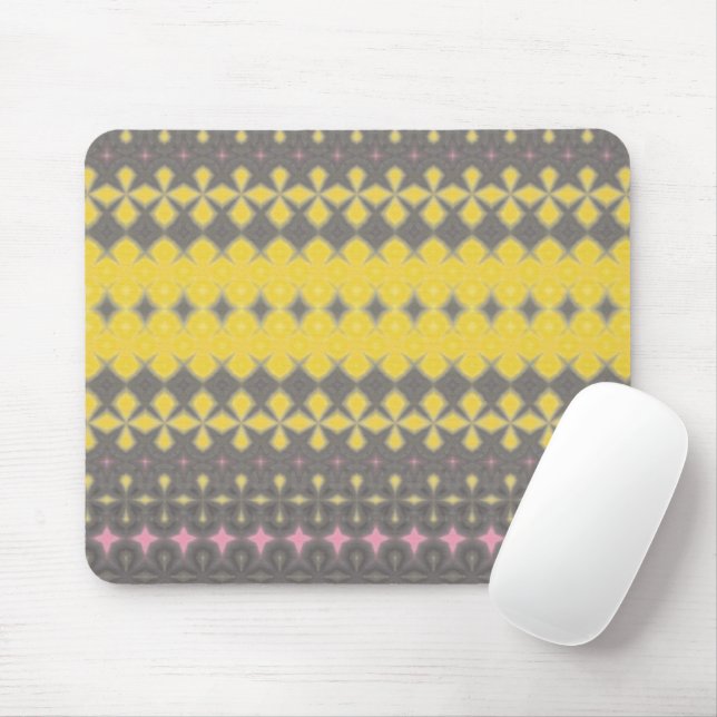 Grey and Yellow Stylish Mouse pad Musmatta (Med mus)