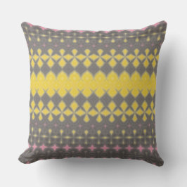 Grey and yellow Throw Pillow Kudde