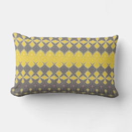 Grey and yellow Throw Pillow Lumbarkudde