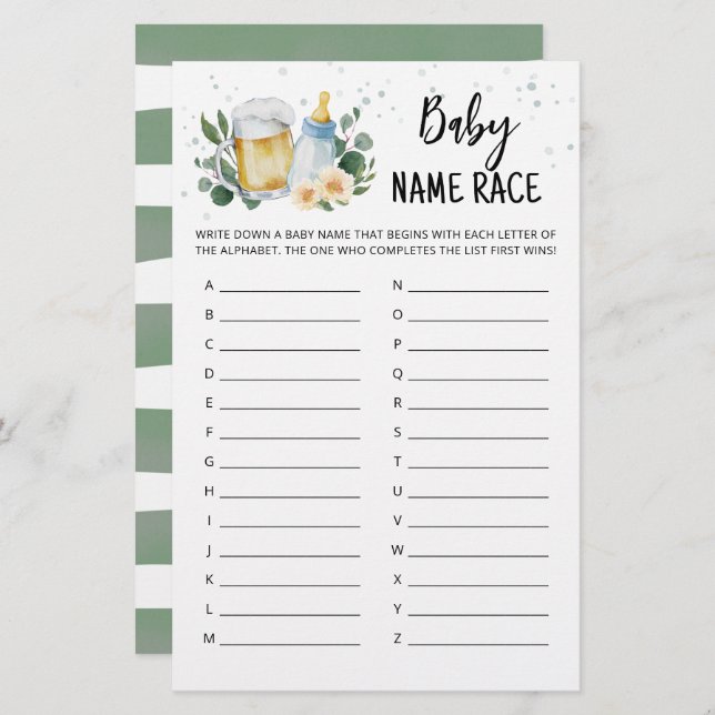 Grey Baby brinner Baby Namn Tävling (Fram/baksida)