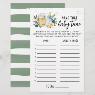 Grey Baby brinner Namn över att Baby Tune-spelet
