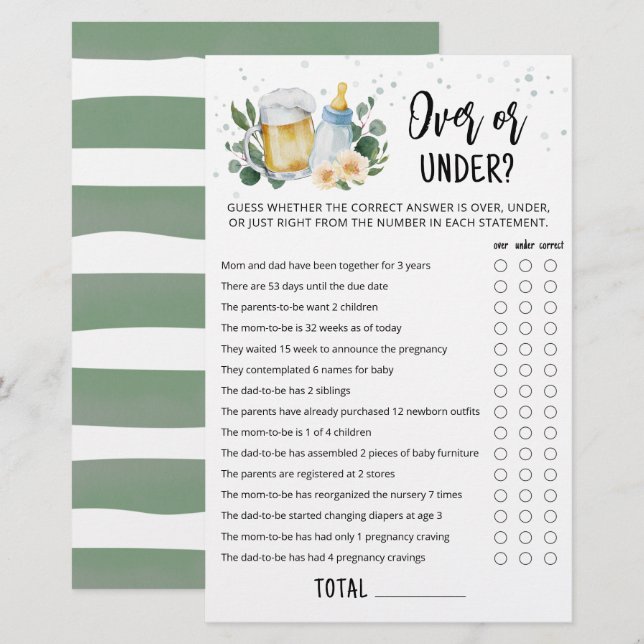 Grey Baby brinner över eller under spel (Fram/baksida)