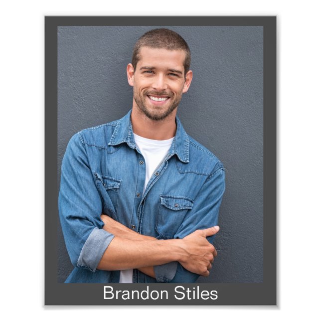 Grey Background Headshots for Actors - 8x10 Prints Fototryck (Framsidan)