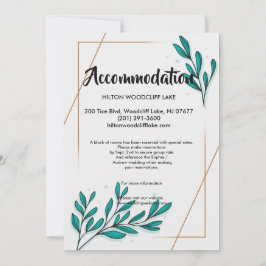 Grey Blommigt Guld Foil Leapet-hölje Inbjudningar