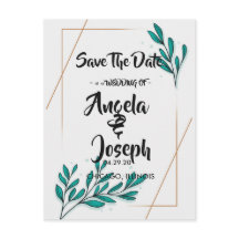 Grey Blommigt guldbladSpara datum