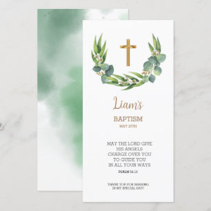 Grey Bookmark - tackkort, baptism-förmån Tack Kort