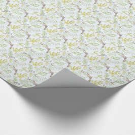 *~* Grey Botanical Guld Lämnar Twigs Grenar Presentpapper