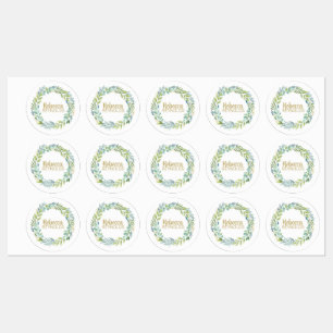 Grey Botaniska vattentäta etiketter