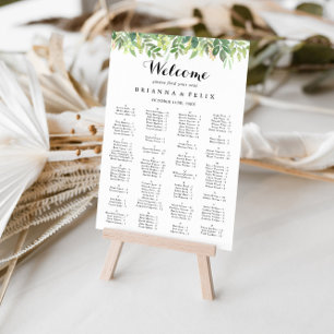 Grey Botaniskt sitsschema med alfabetiskt läge Poster