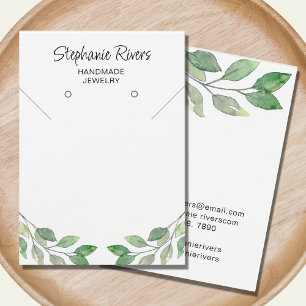 Grey Calligraphy Jewelry Visning Card Visitkort
