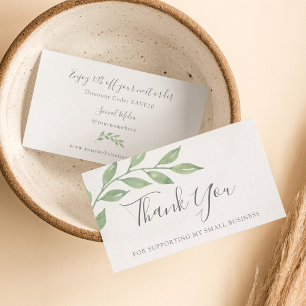 Grey Calligraphy-Tack för din beställning Visitkort