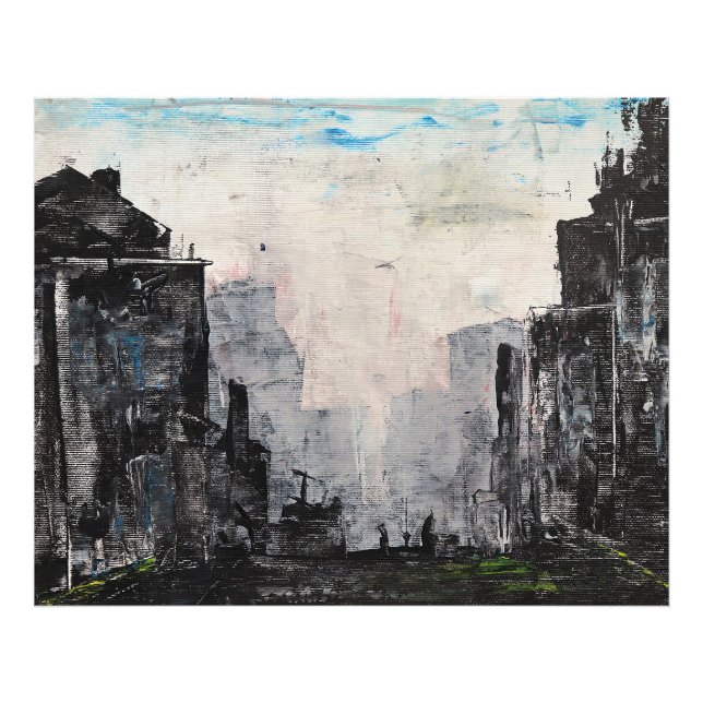 Grey City Abstract Print, Value Poster Paper  (Framsidan)