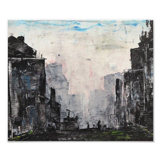 Grey City Abstract Print, Value Poster Paper  (Framsidan)