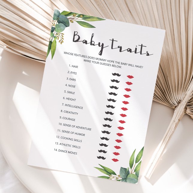 Grey Coed Baby Shower Game Baby Traits (Skapare uppladdad)