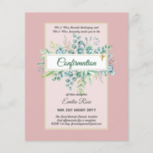 Grey CONFIRMATION Inbjudan Modern Dubbla Side Flygblad