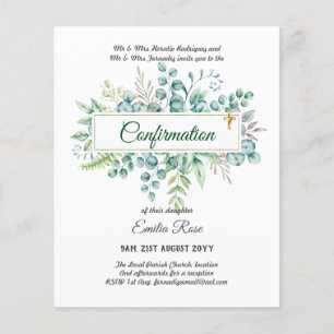 Grey CONFIRMATION Inbjudan Modern Dubbla Side Flygblad